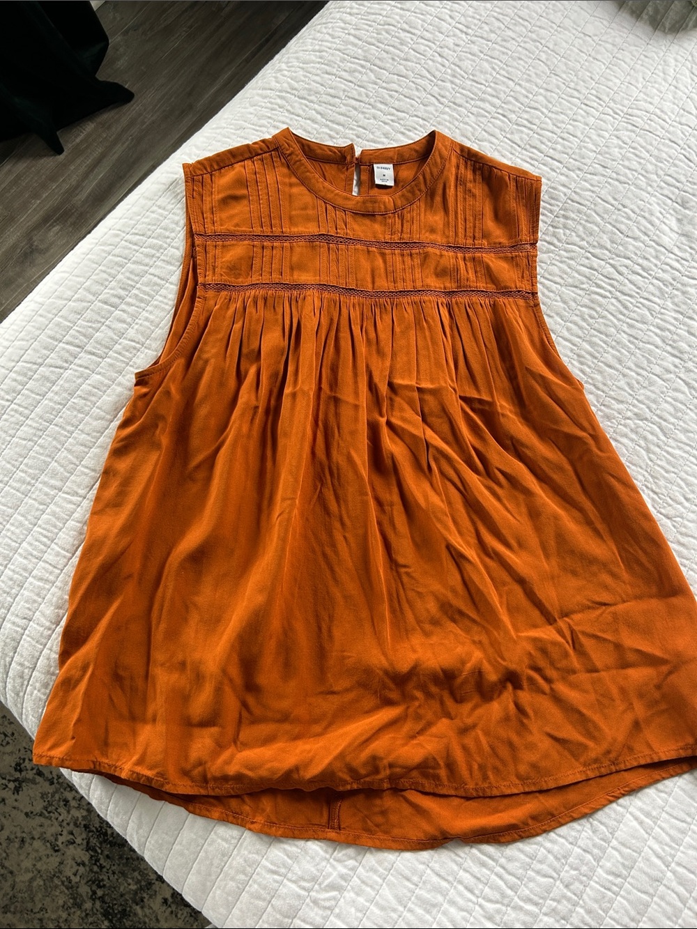 Sleeveless Rust Orange Women's Blouse